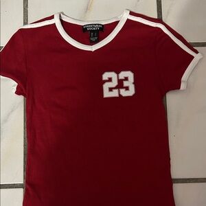 Streetwear Society Red Tee with White Accents